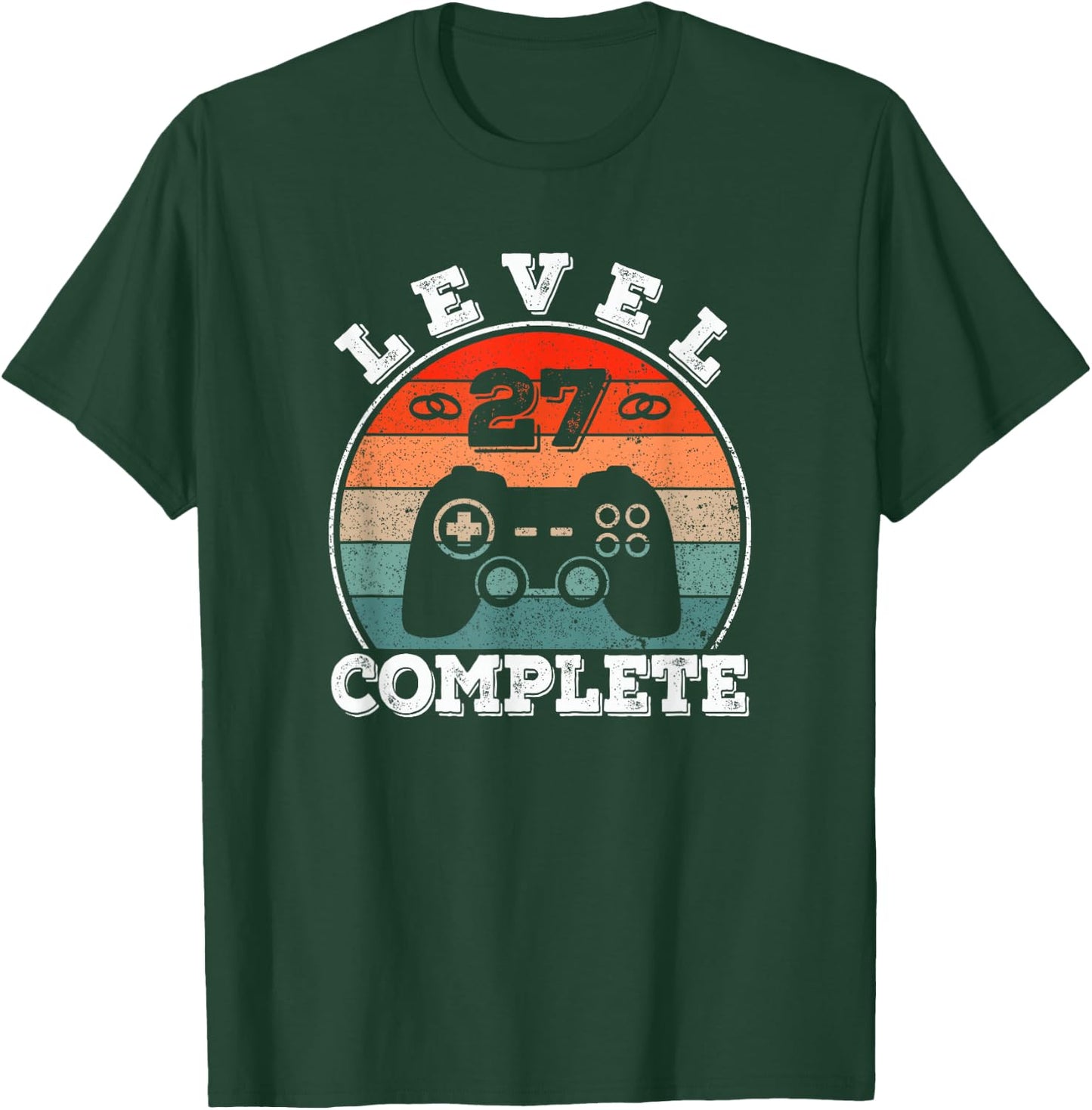 27 Years Marriage Anniversary 27 Years Married Man Level 27 T-Shirt - T-Shirt | Forest
