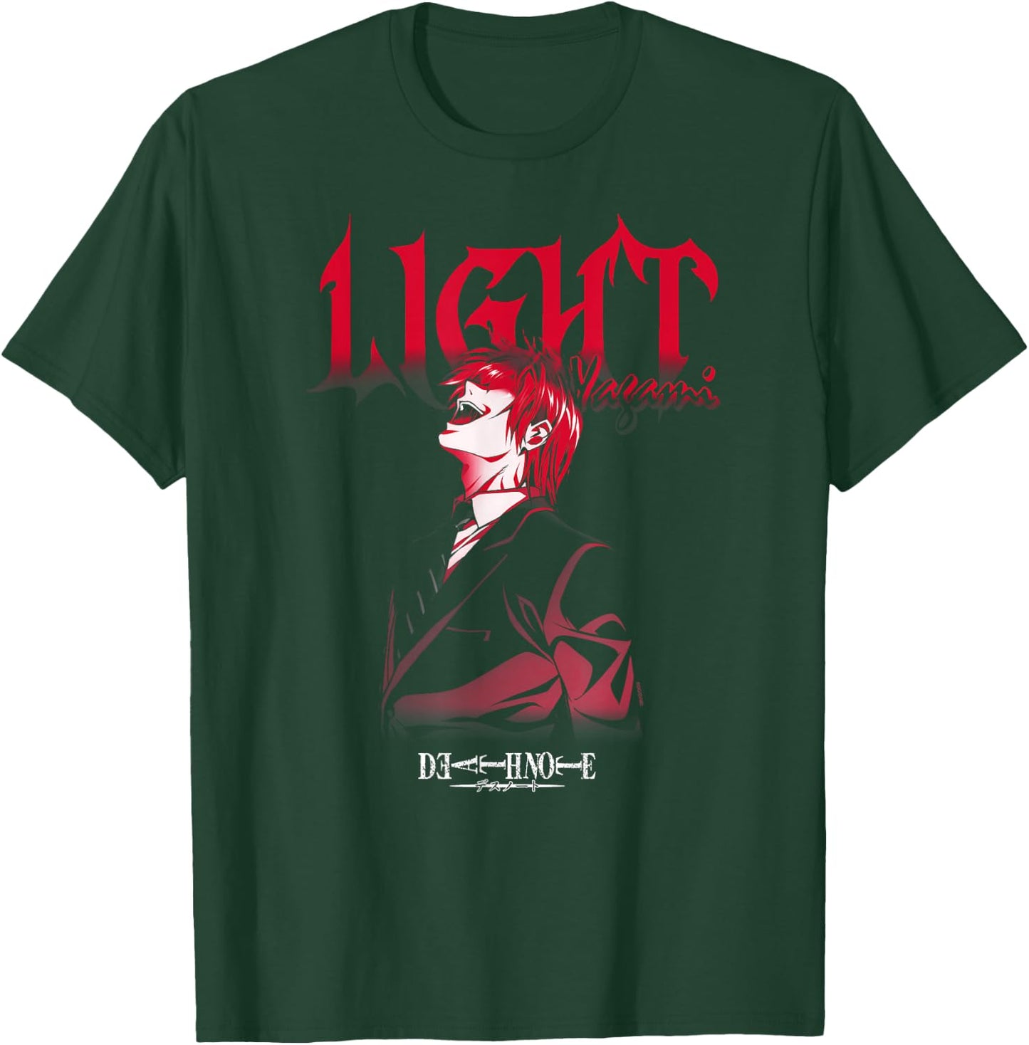 Death Note Light Yagami Laughing Anime T-Shirt - T-Shirt | Forest
