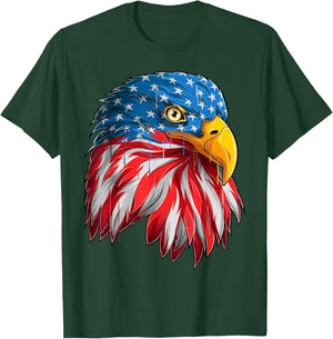 4th July American Eagle Flag - Independence Day T T-Shirt - T-Shirt | Forest