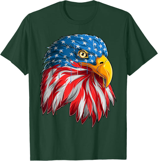 4th July American Eagle Flag - Independence Day T T-Shirt - T-Shirt | Forest