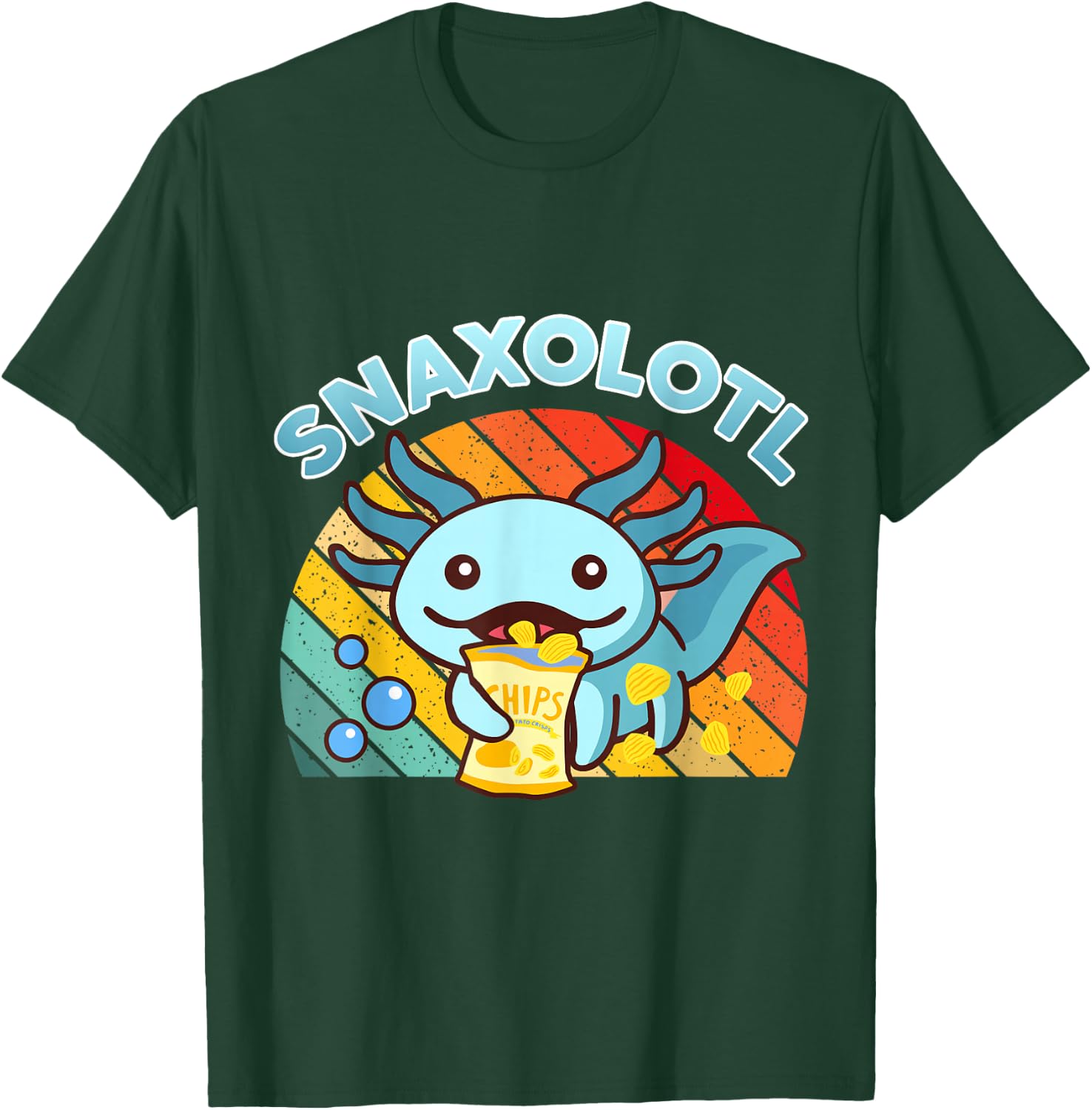 Snaxolotl-Shirt Cute Axolotl Snack Funny Food Lover Gift Kid T-Shirt - T-Shirt | Forest