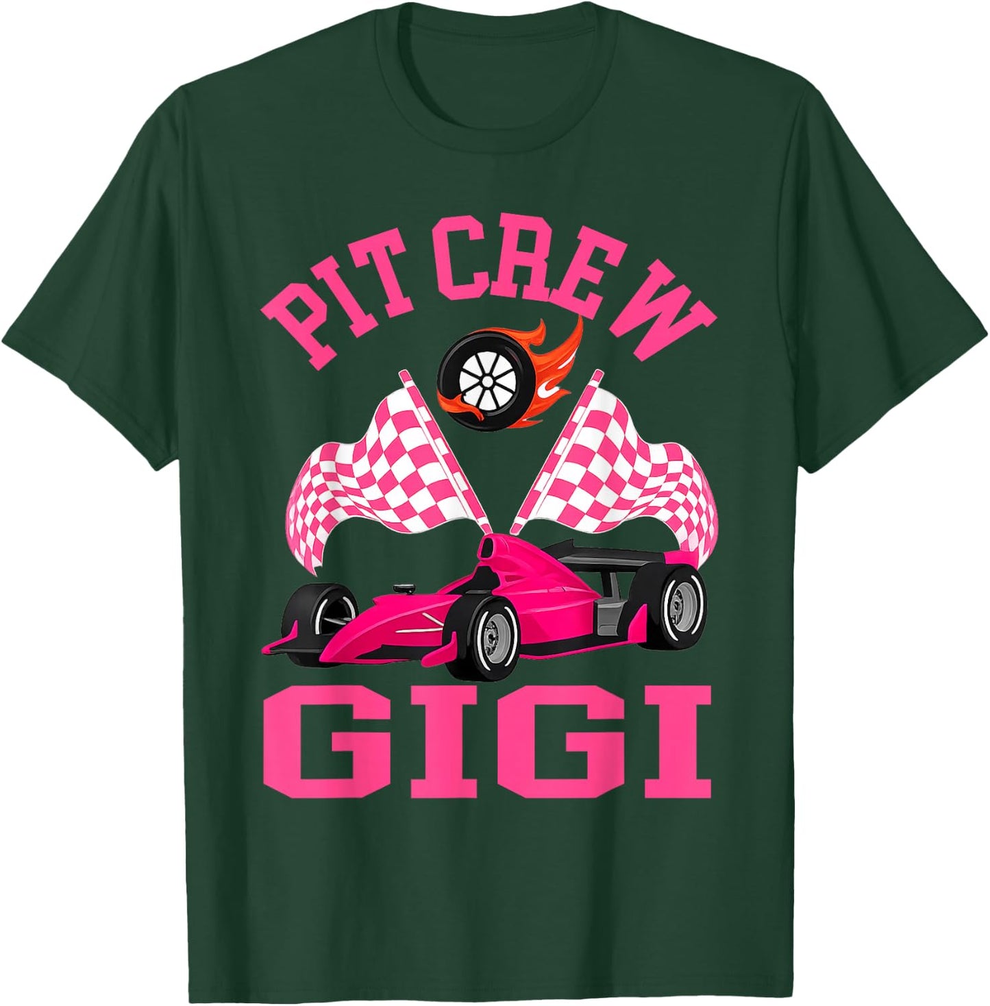Race Car Birthday Party Racing Family Gigi Pit Crew T-Shirt - T-Shirt | Forest