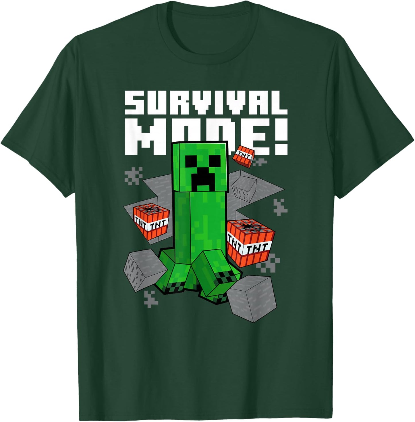 Minecraft Survival Mode Creeper Explosion T-Shirt - T-Shirt | Forest