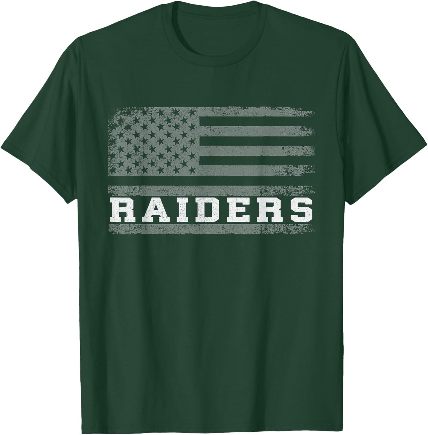 Raiders Name Vintage Retro US Flag Men Women Boy Girl T-Shirt - T-Shirt | Forest