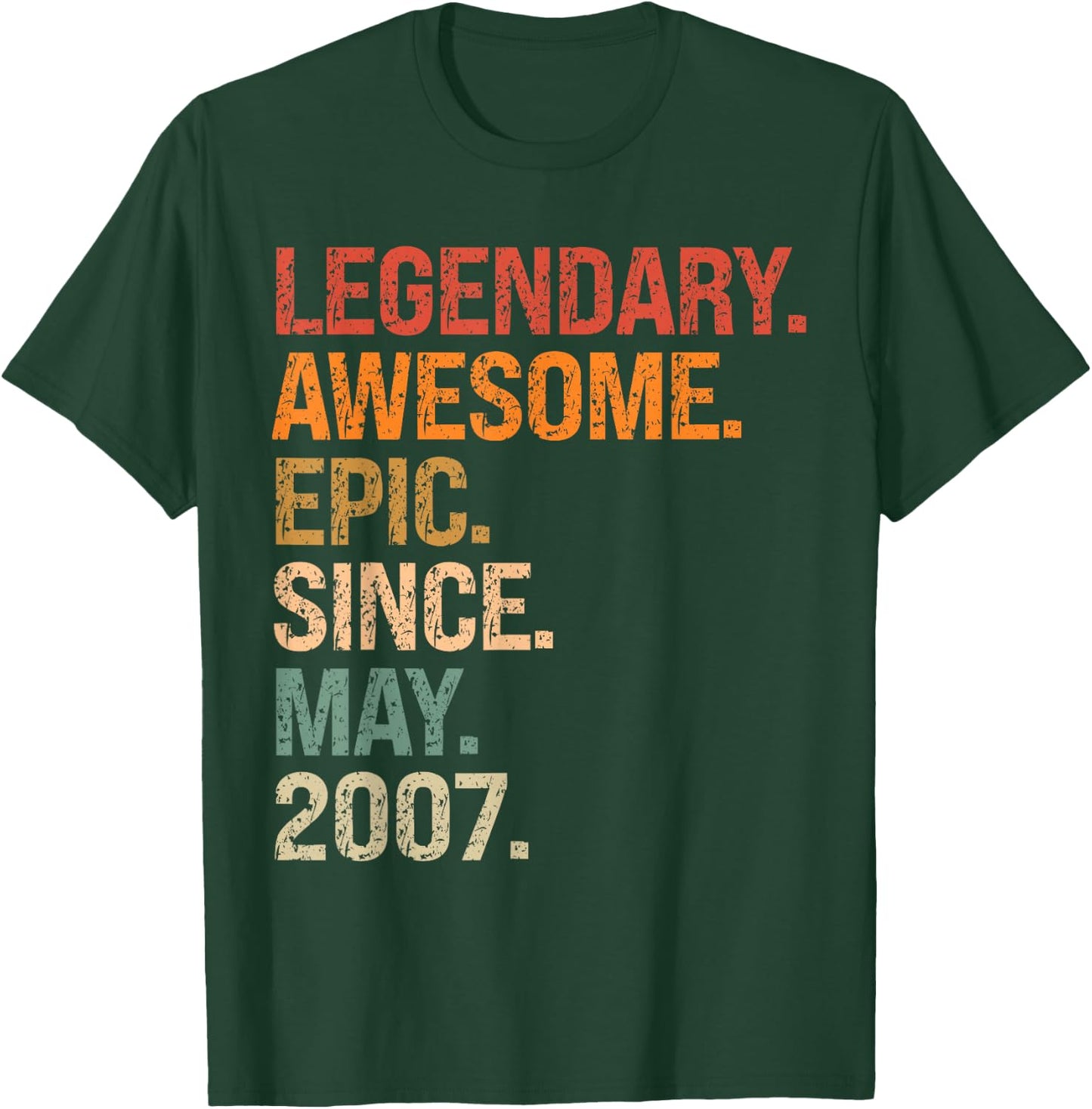 Legendary Awesome Epic Since May 2007 16th Birthday Gifts T-Shirt - T-Shirt | Forest