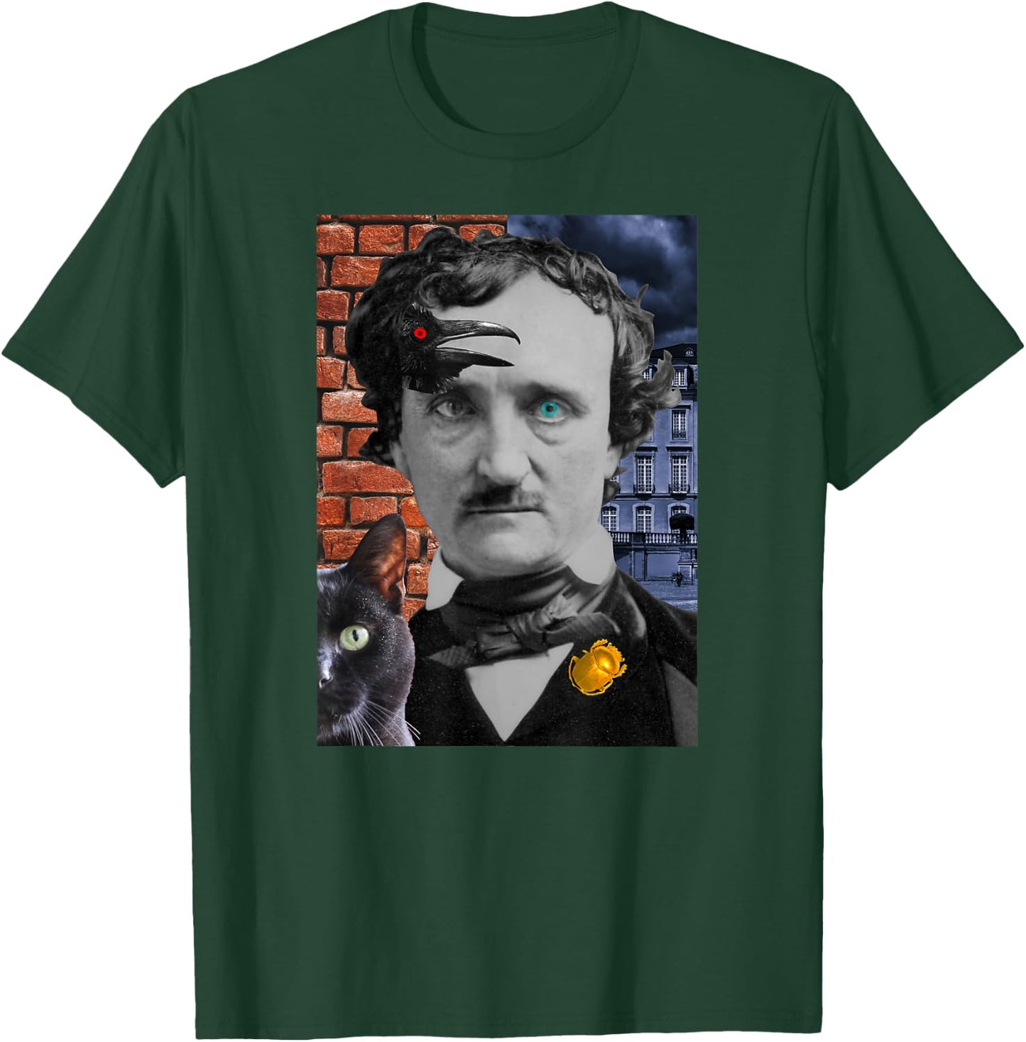 Edgar Allan Poe 6-Tales : The Raven, Gold-Bug, 4 more T-Shirt - T-Shirt | Forest