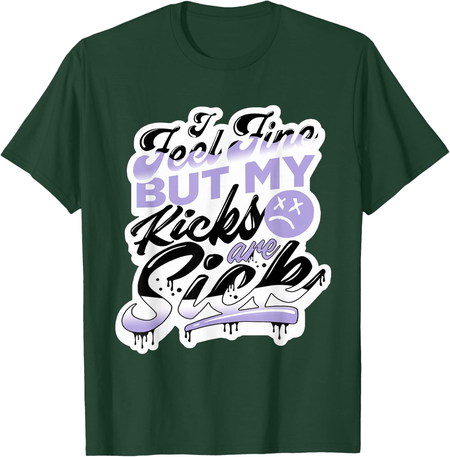 11 Low Pure Violet Feel Fine Shoes Drip Pure Violet 11s T-Shirt - T-Shirt | Forest