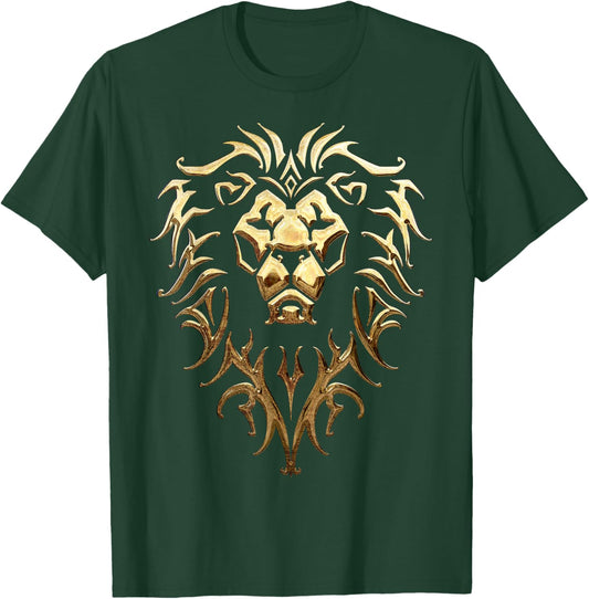Warcraft Gaming Logo Alliance Metallic-Crest Epic Gamer T-Shirt - T-Shirt | Forest