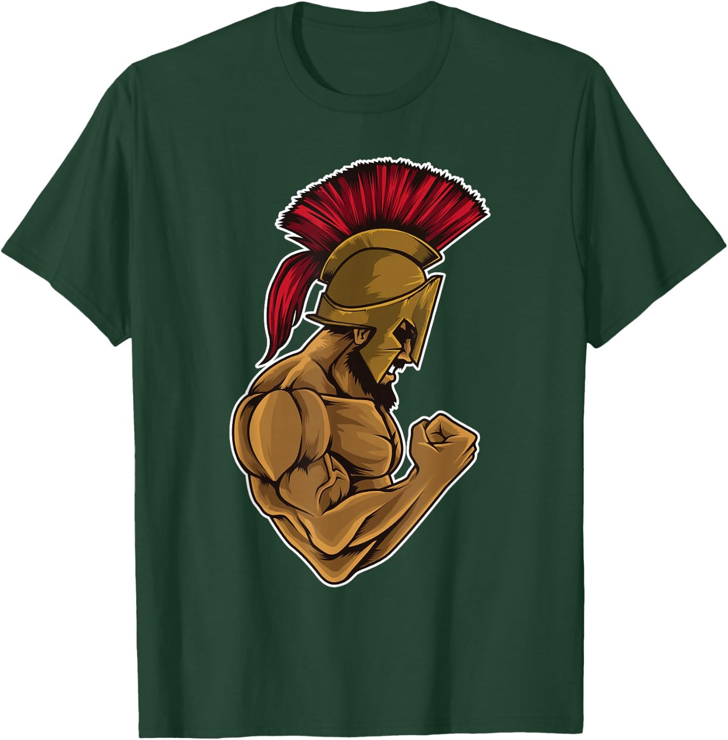 Spartan At The Gym - Muscle Fitness Training T-Shirt - T-Shirt | Forest