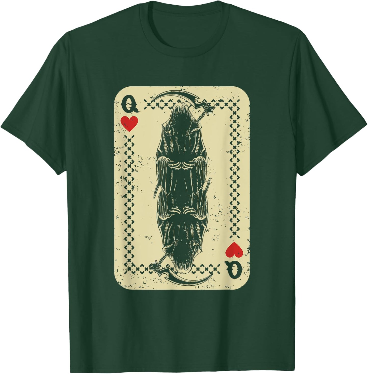 Santa Muerte Calavera Mexico Skeleton Poker Card Death Queen T-Shirt - T-Shirt | Forest