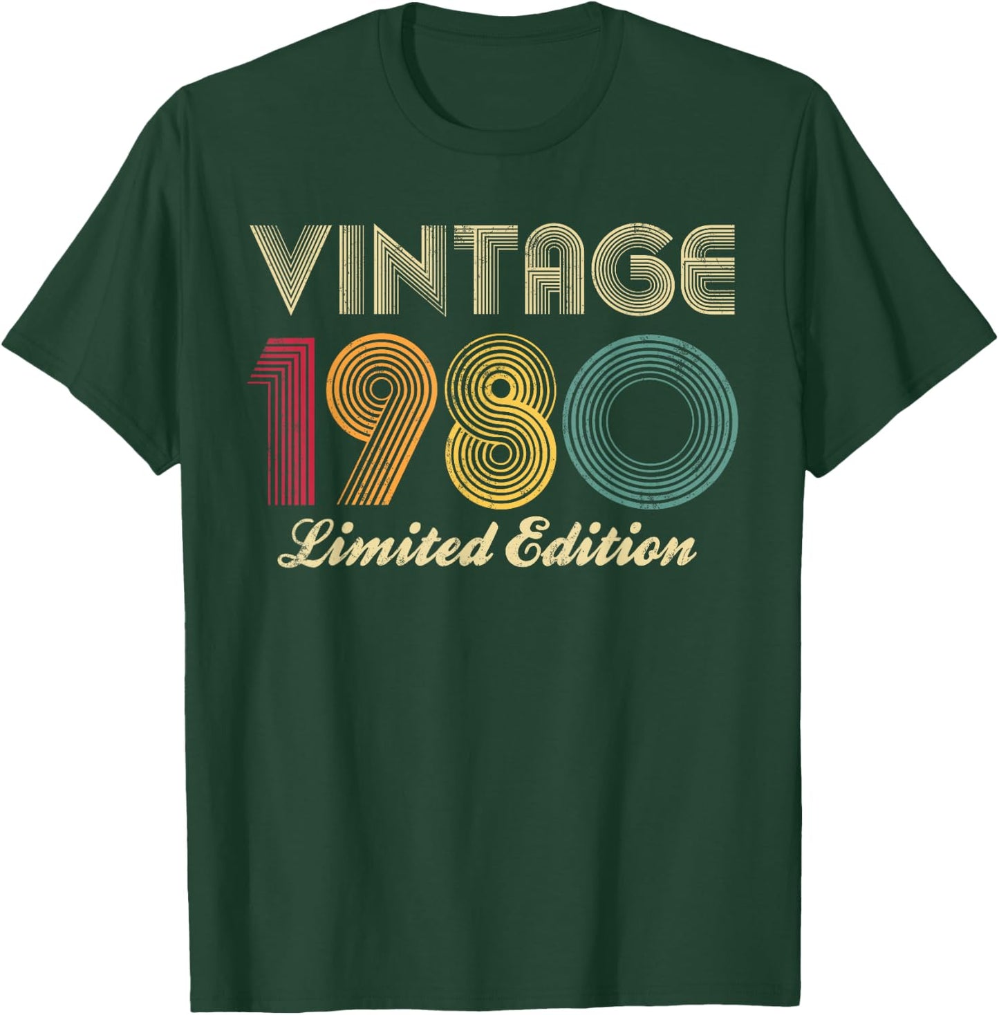 1980 45th Birthday Vintage Limited Edition Men Women T-Shirt - T-Shirt | Forest