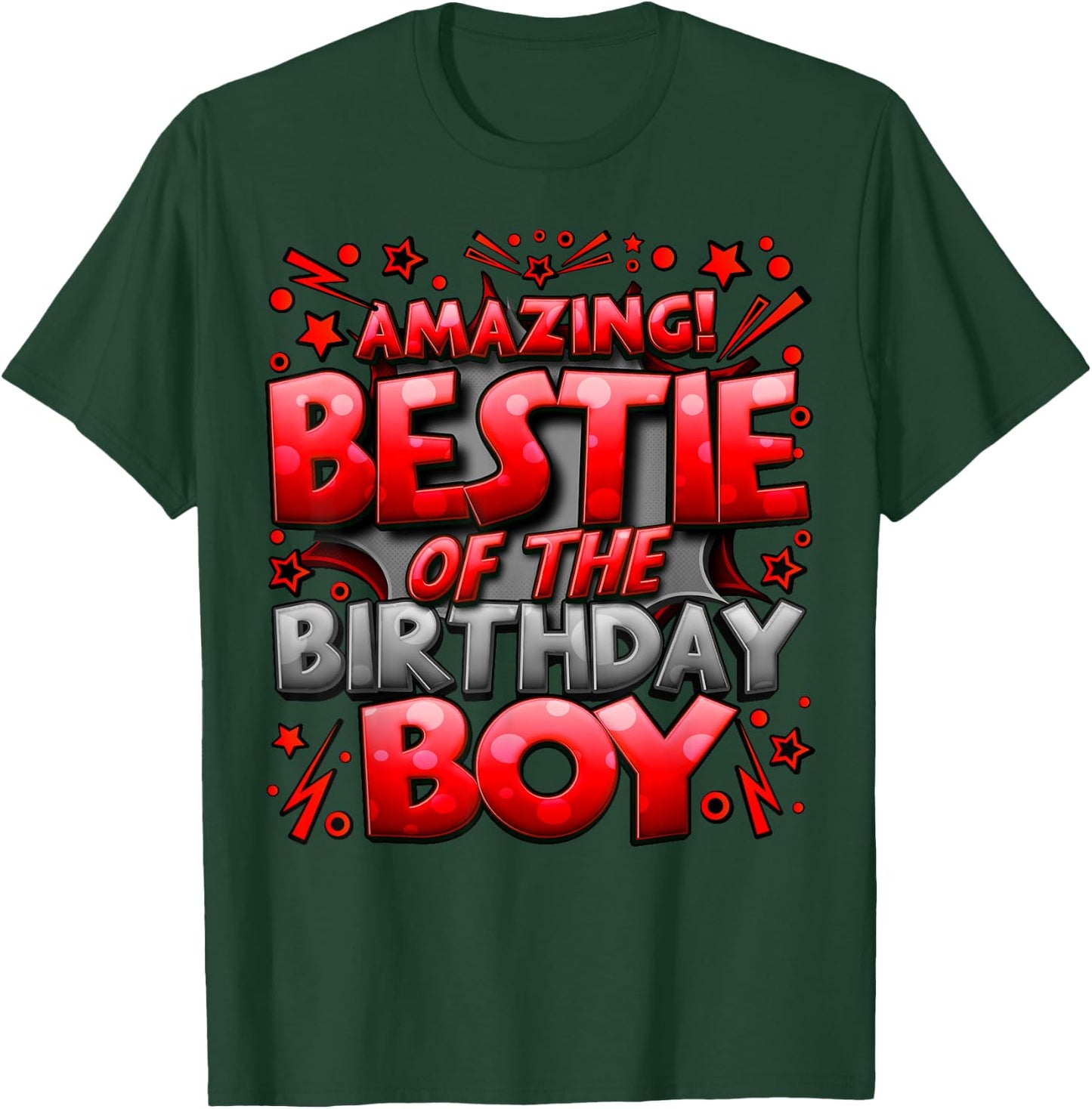 Best Friend of the Birthday Boy Matching Family Bestie T-Shirt - T-Shirt | Forest