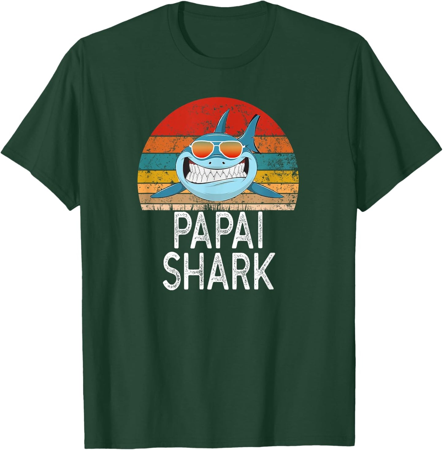 Papai Shark Portuguese Daddy Funny T-Shirt - T-Shirt | Forest