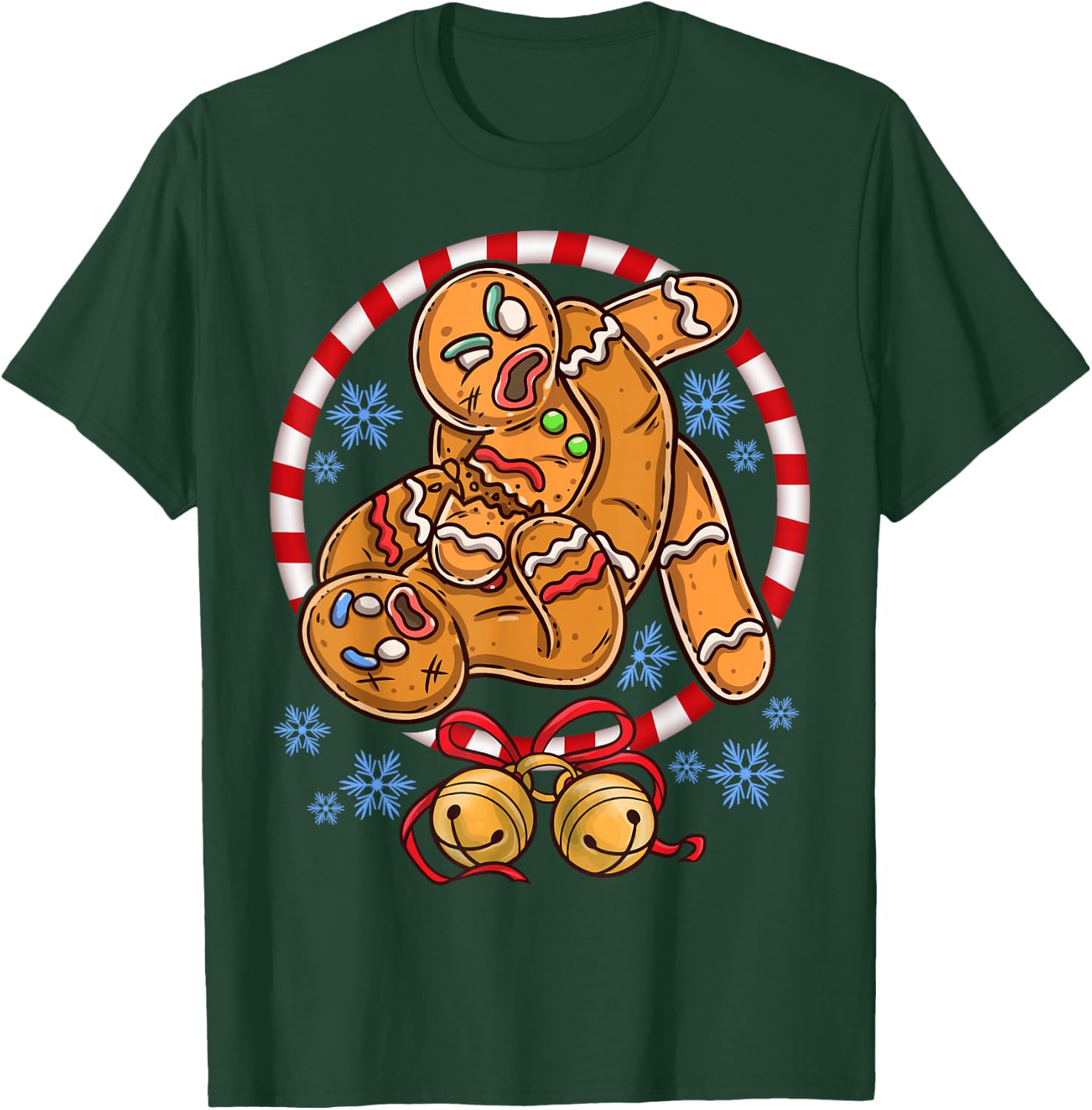 Gingerbread Cookies Christmas Funny Fighting Wrestling T-Shirt - T-Shirt | Forest