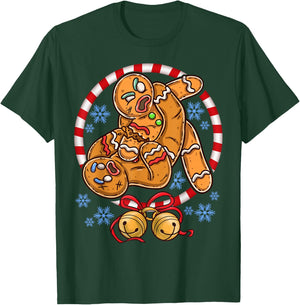 Gingerbread Cookies Christmas Funny Fighting Wrestling T-Shirt - T-Shirt | Forest