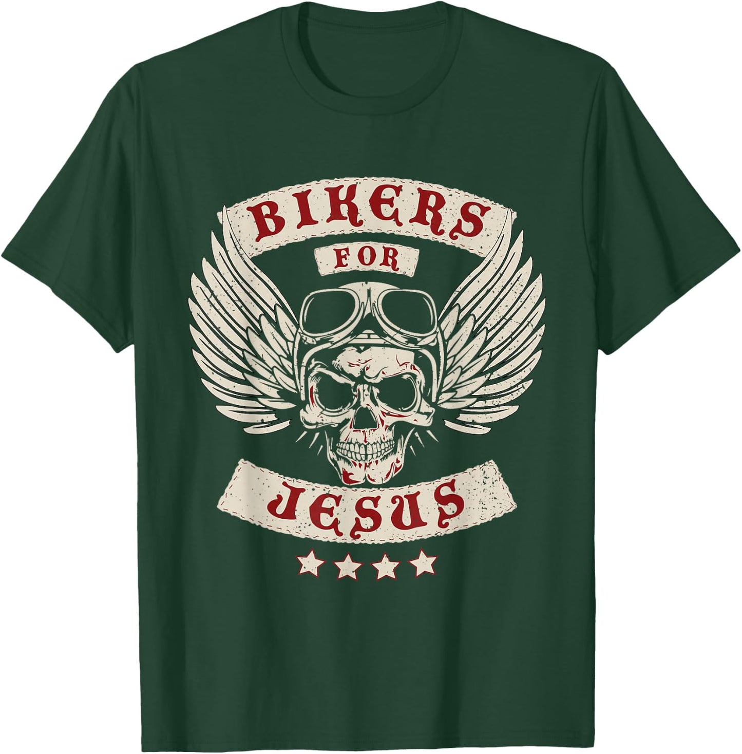 Christian Patch Bikers for Jesus Motorcycle Holy Spirit T-Shirt - T-Shirt | Forest