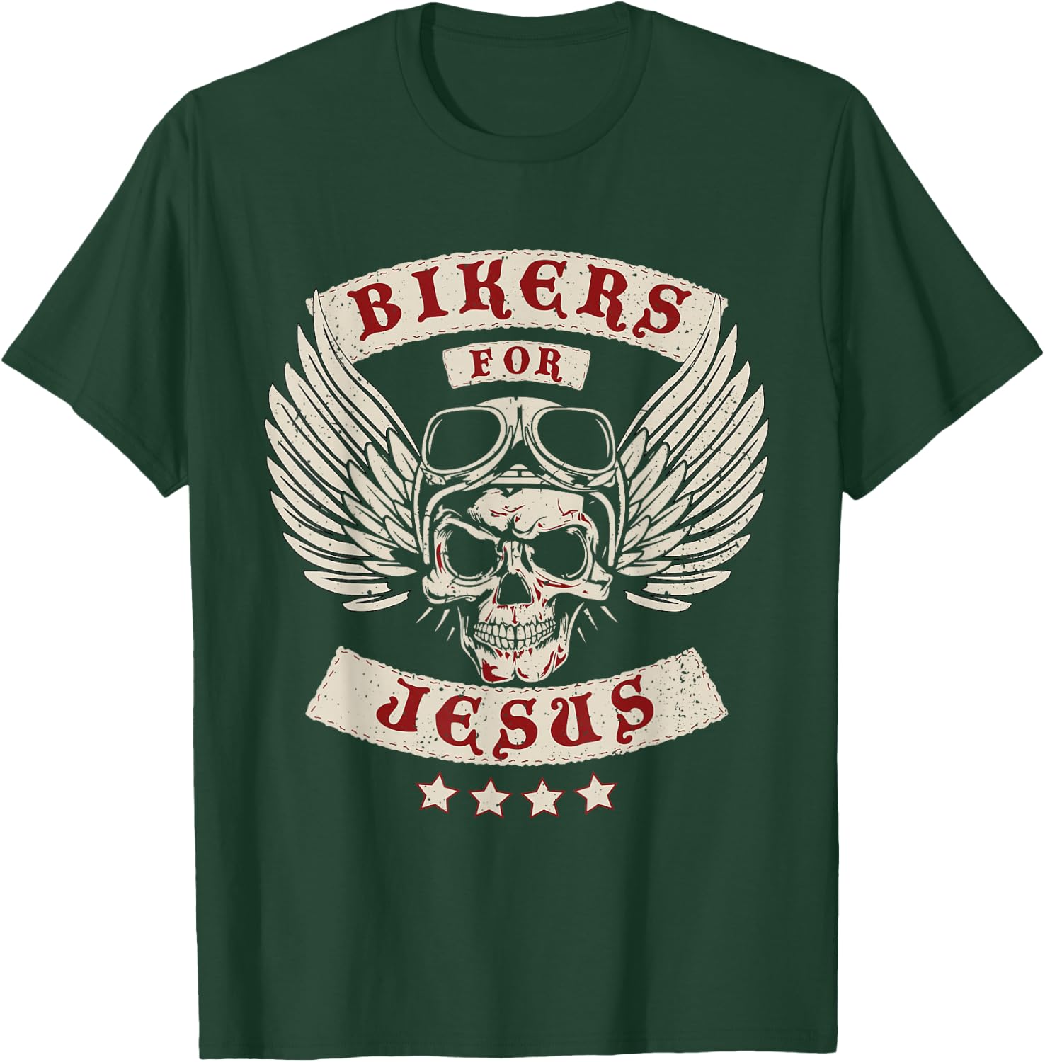 Christian Patch Bikers for Jesus Motorcycle Holy Spirit T-Shirt - T-Shirt | Forest