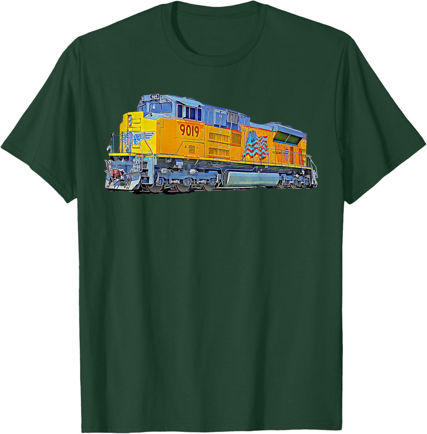 Freight Train Union Pacific Engine T-Shirt - T-Shirt | Forest