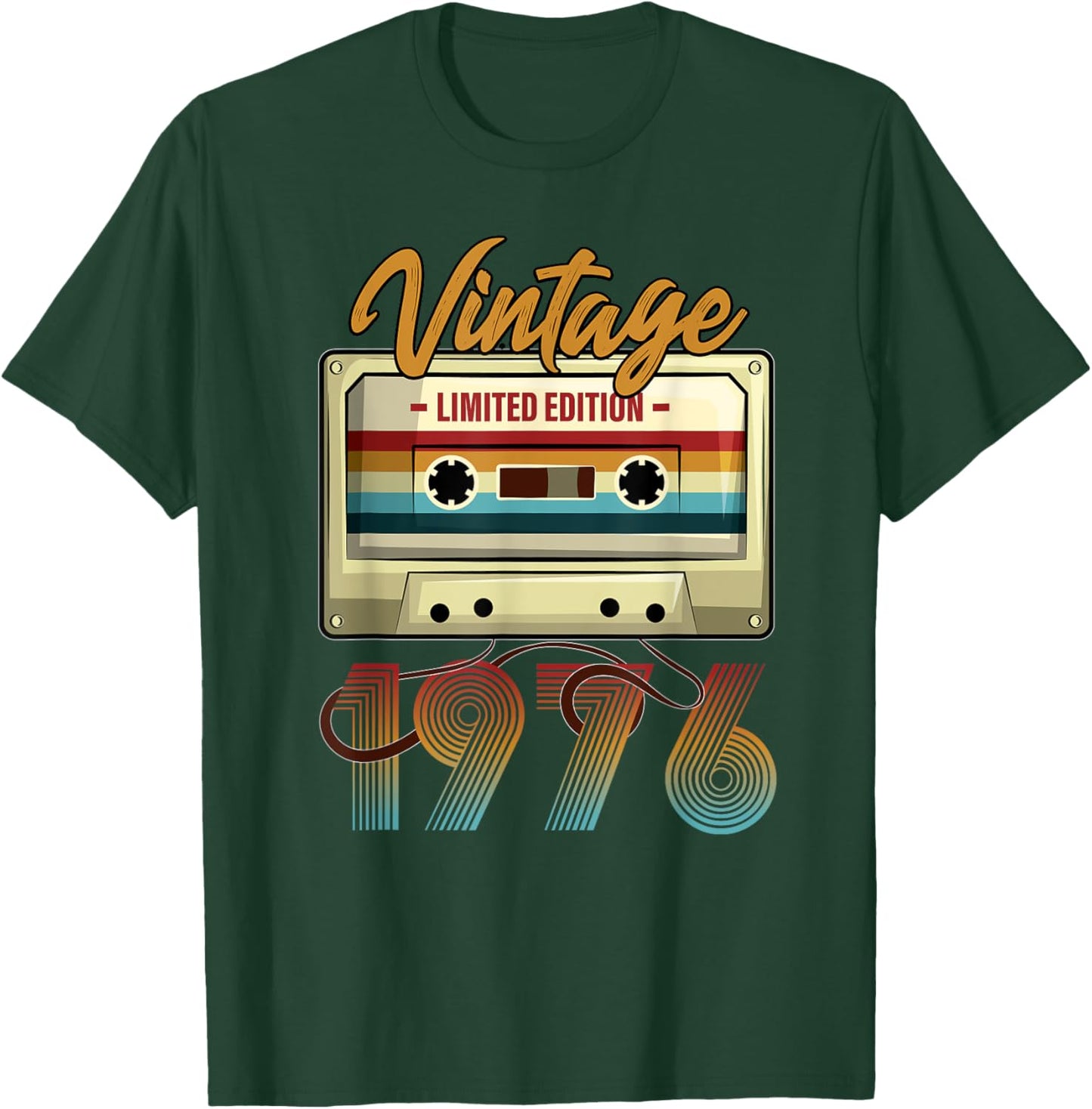 Vintage 1976 49th Birthday Cassette Tape Women B-Day T-Shirt - T-Shirt | Forest