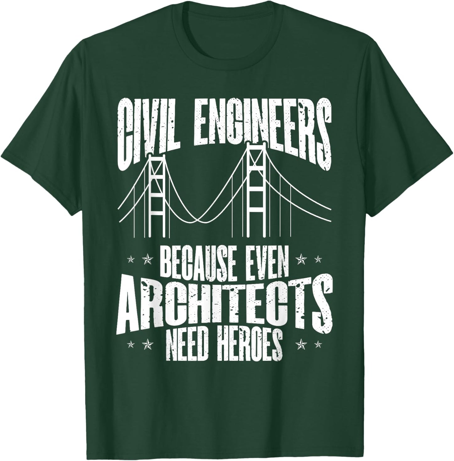 Civil Engineering Construction Civil Engineer Bridge T-Shirt - T-Shirt | Forest