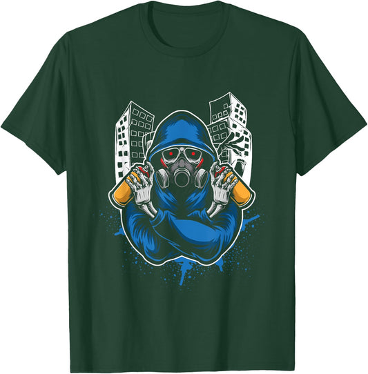 Graffiti Skeleton Spray Can Spray Spray Spray Gift T-Shirt - T-Shirt | Forest