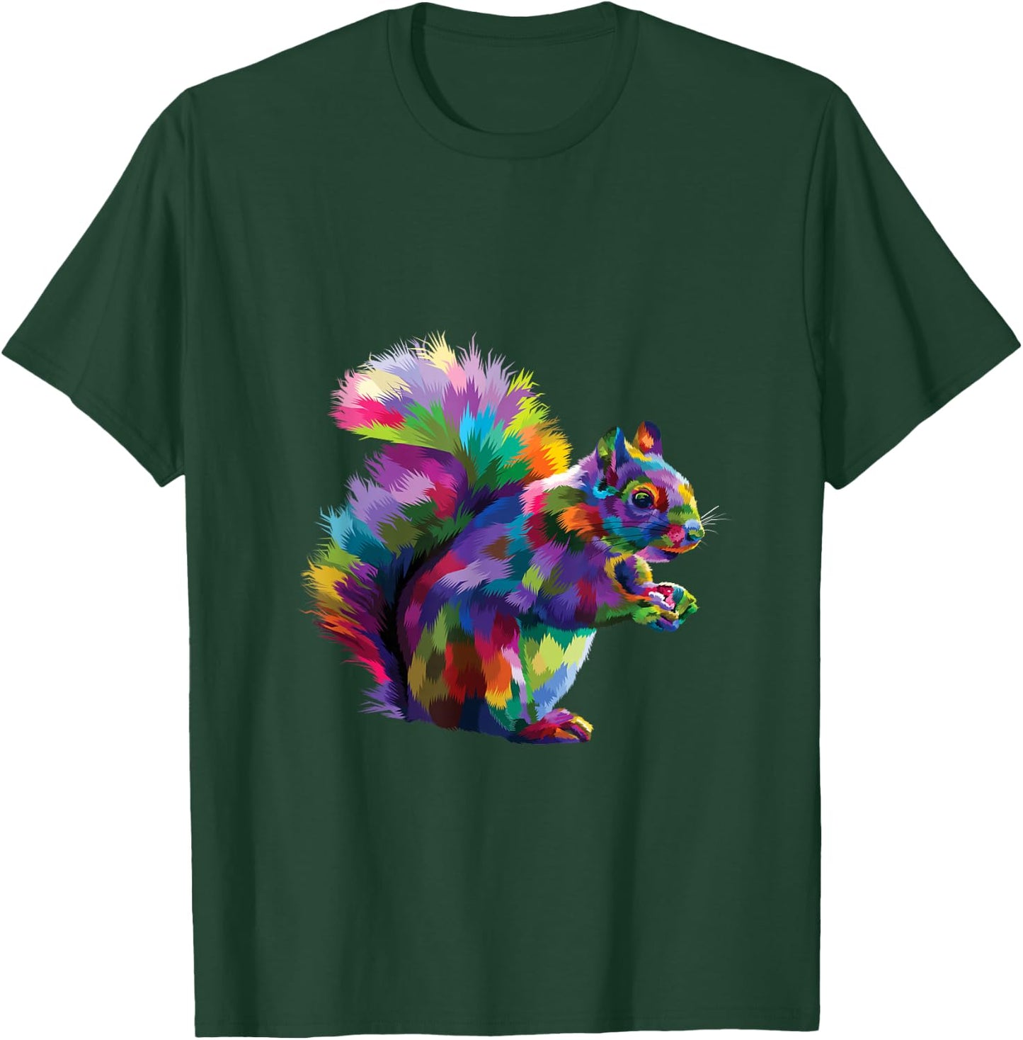 Cute Rainbow Squirrel Vibrant Forest Squirrel Tribute T-Shirt - T-Shirt | Forest