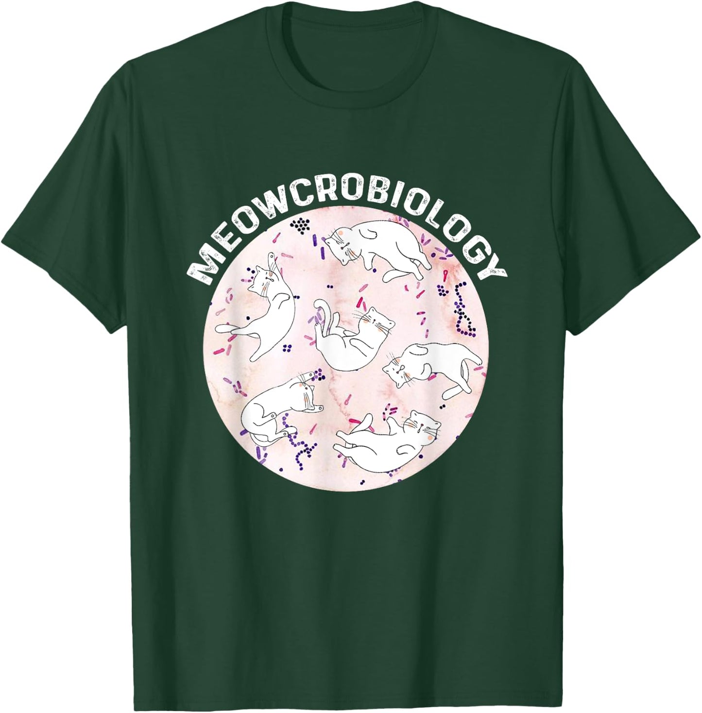 Meowcrobiology Microbiology science Cat Lovers Women Kids T-Shirt - T-Shirt | Forest