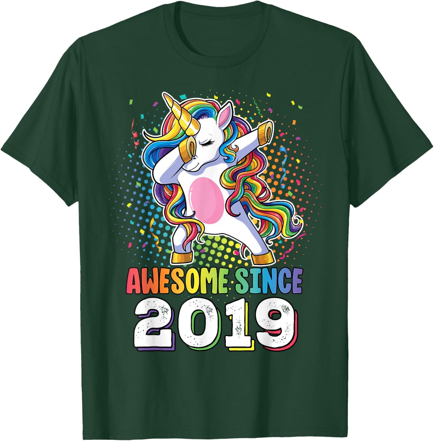 Awesome Since 2019 Shirt Girls 4 Years Old Birthday T-Shirt - T-Shirt | Forest