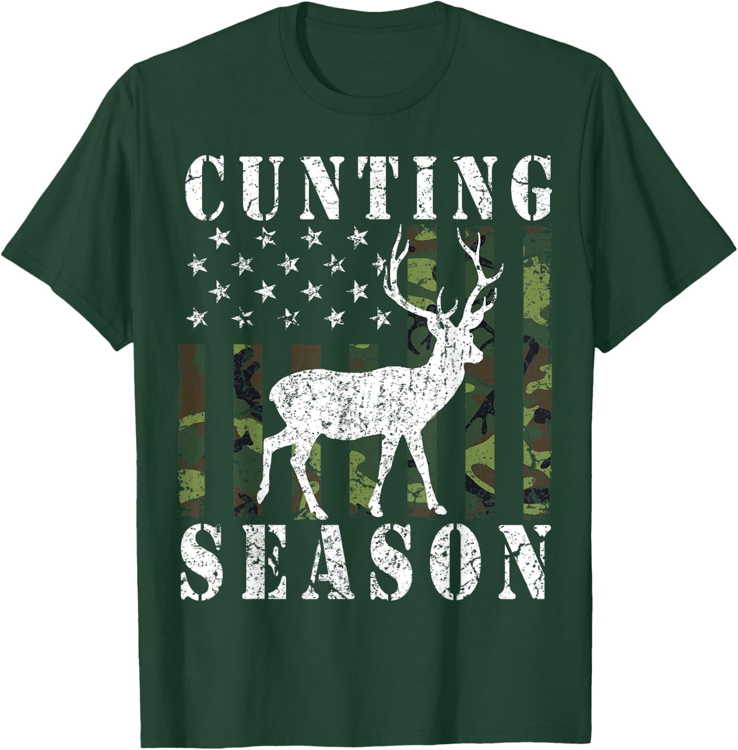 Cunting Season American Flag Counting Season Activist Funny T-Shirt - T-Shirt | Forest