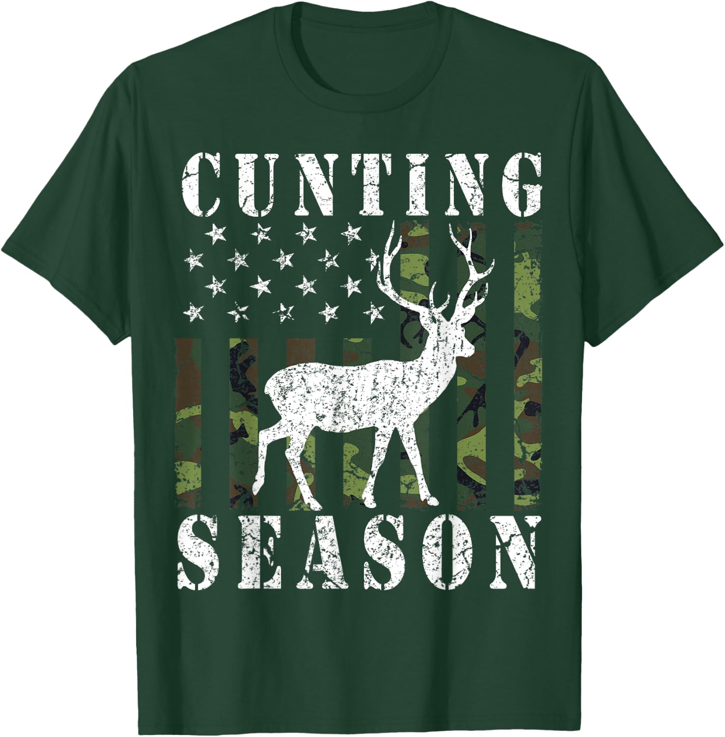 Cunting Season American Flag Counting Season Activist Funny T-Shirt - T-Shirt | Forest