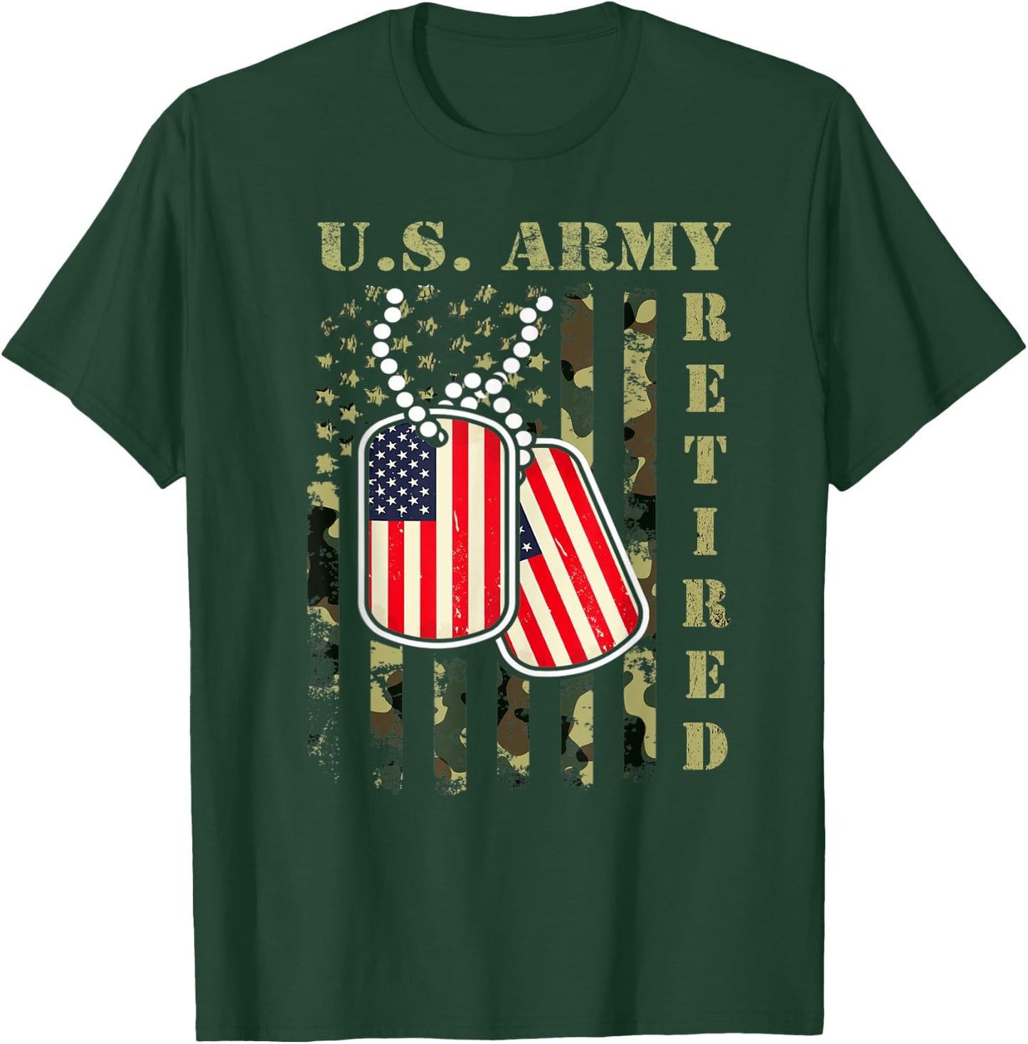 Proud US Army Veteran, Retired Army Veteran, Grumpy Old Vet T-Shirt - T-Shirt | Forest