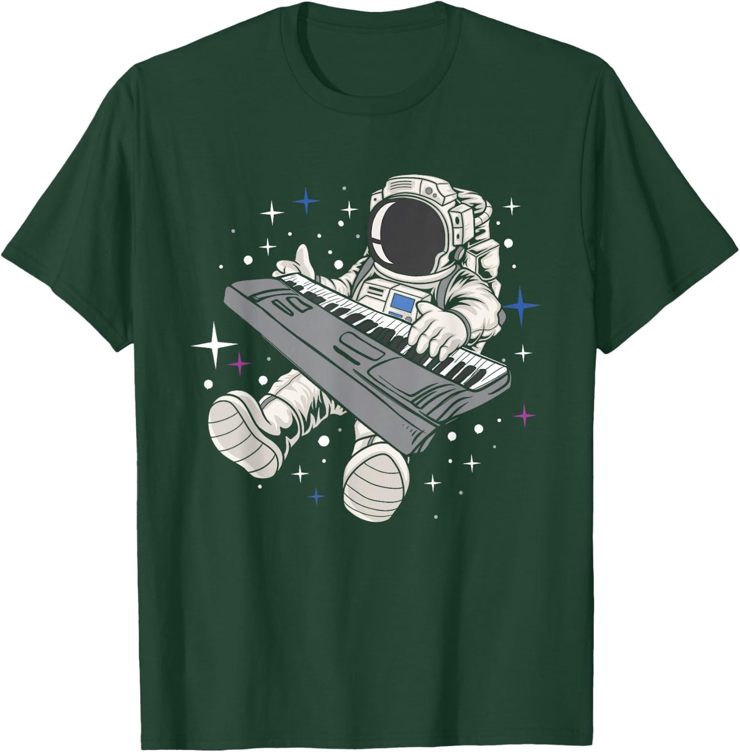 Keyboard Astronaut - Keyboard Player Keyboardist Keyboarder T-Shirt - T-Shirt | Forest