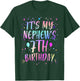 It's My Nephew's 7th Birthday Colorful Happy 7 Years Old T-Shirt - T-Shirt | Forest