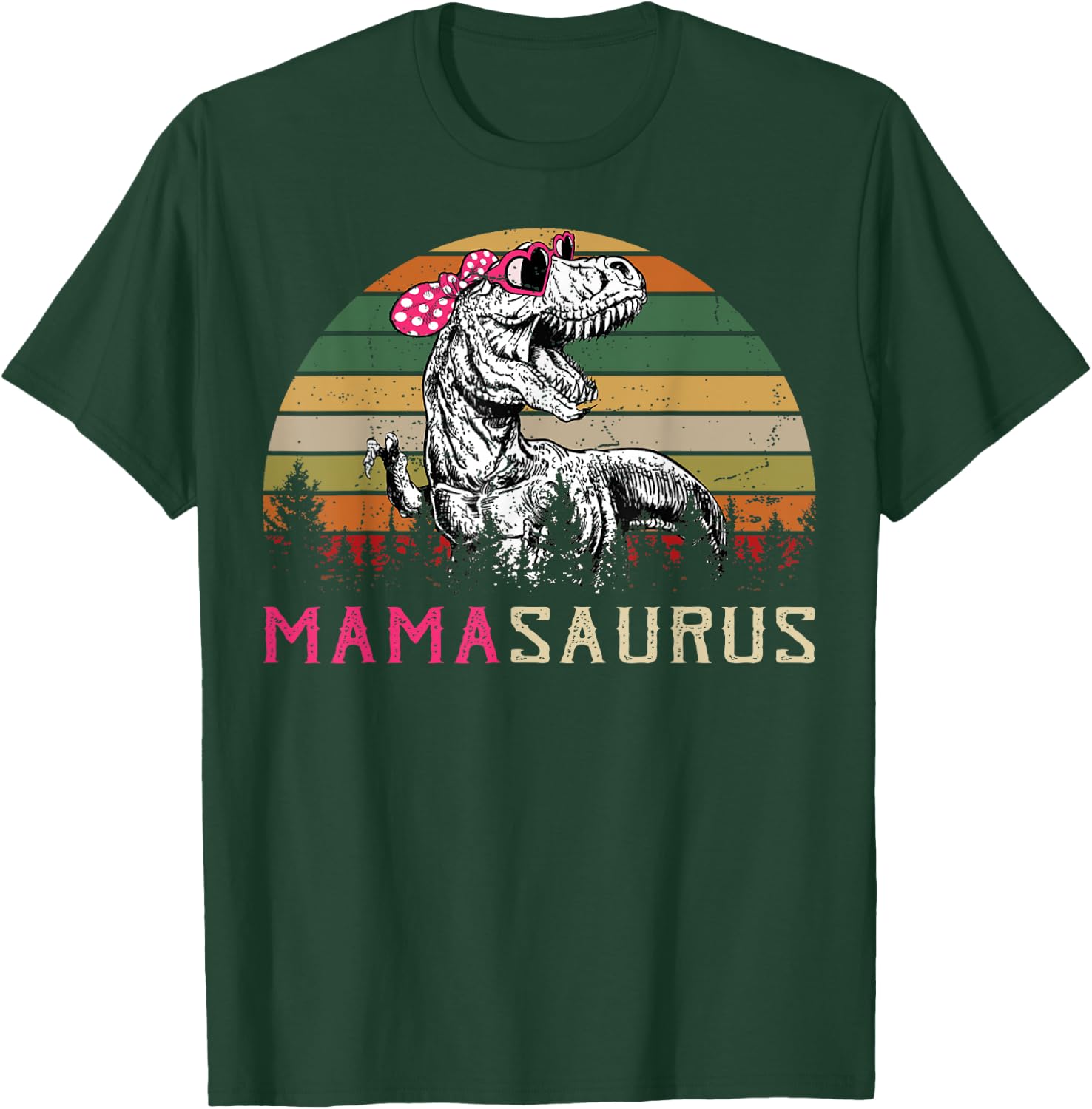 Mamasaurus T Rex Dinosaur Mama Saurus Family Matching Funny T-Shirt - T-Shirt | Forest