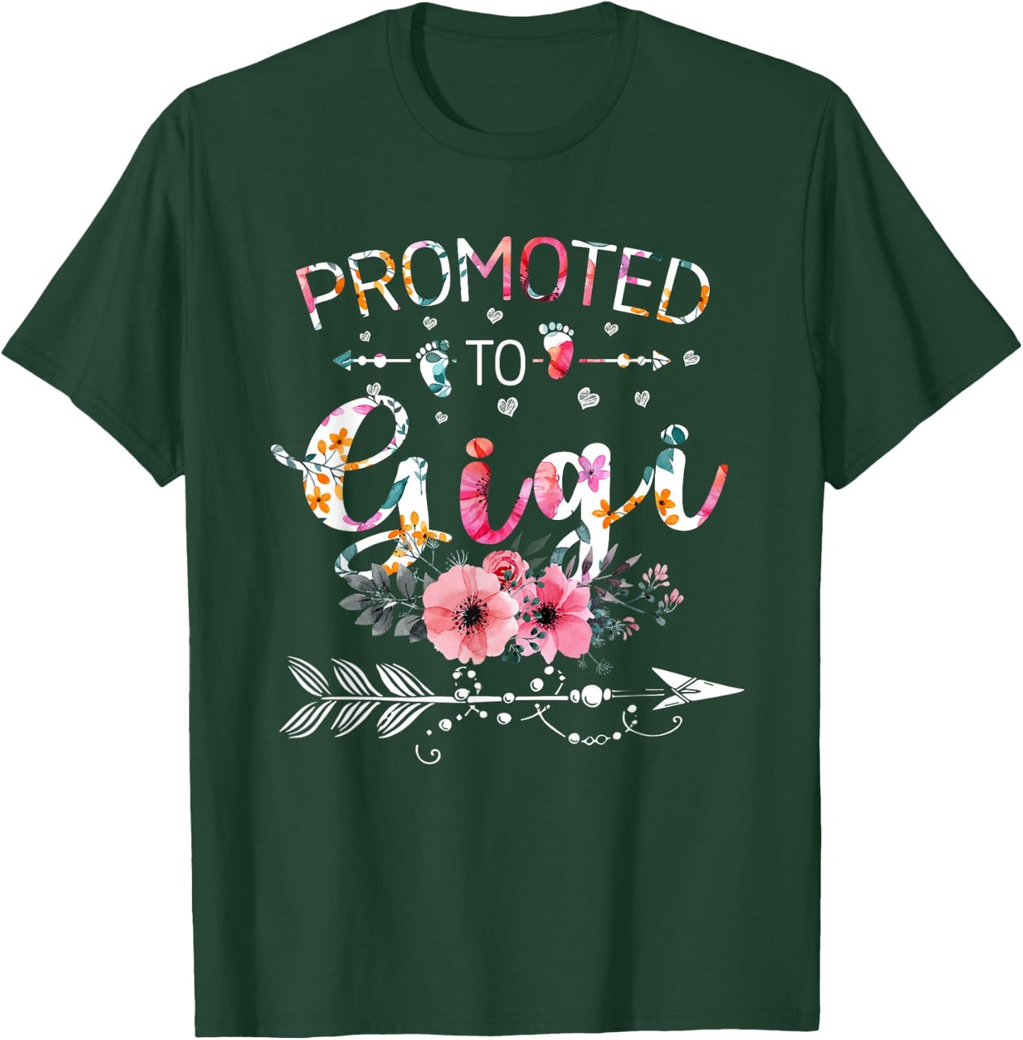 Promoted To Gigi Announcement Funny New Gigi Mothers Day T-Shirt - T-Shirt | Forest