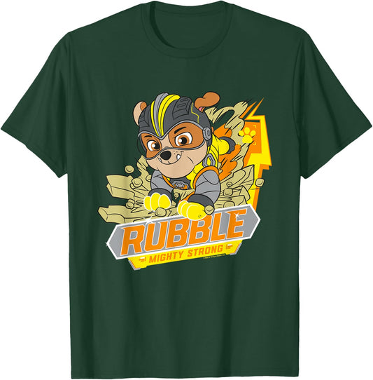 Paw Patrol Rubble Mighty Strong T-Shirt - T-Shirt | Forest
