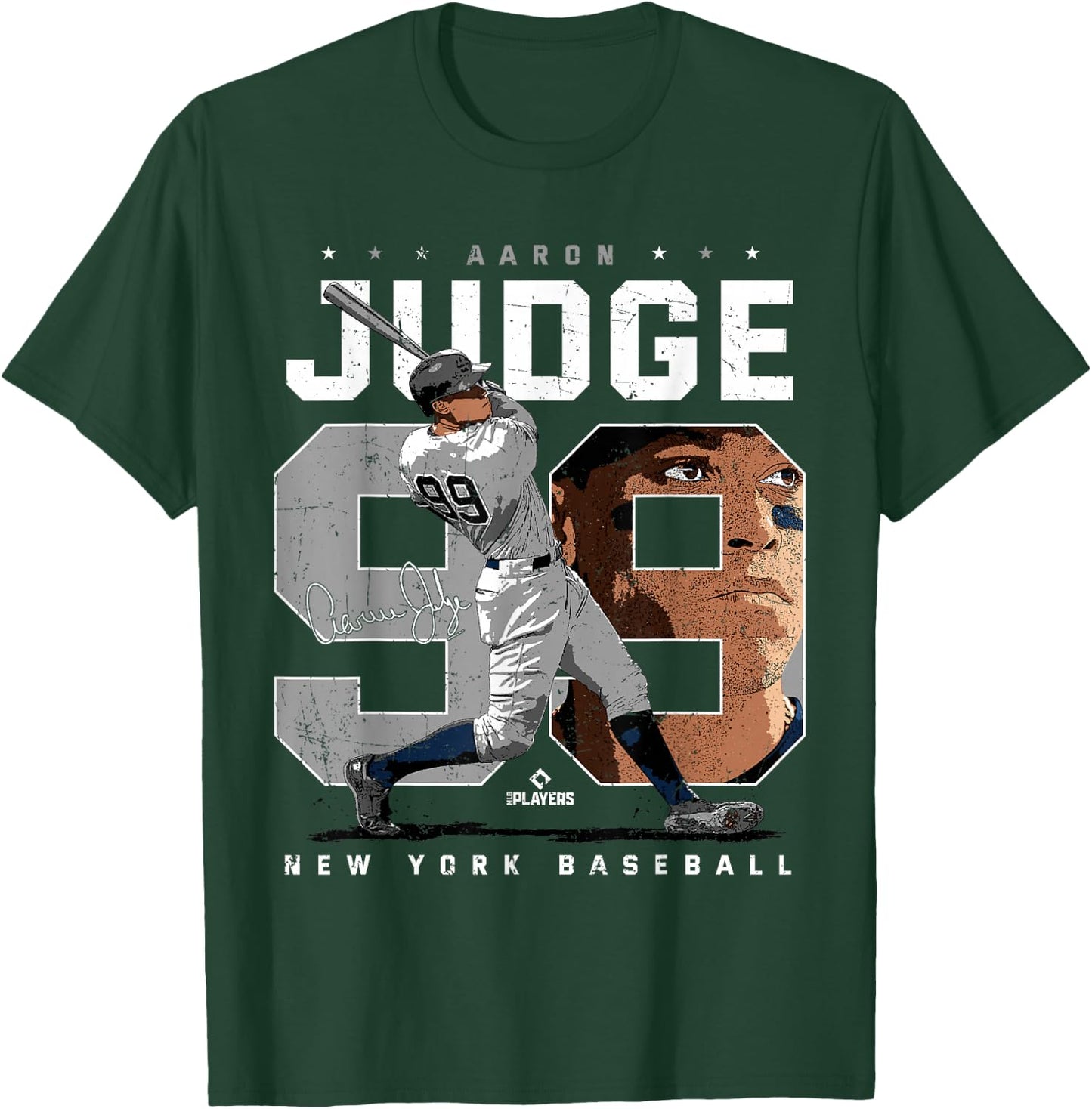 Aaron Judge Number Portrait Baj New York MLBPA T-Shirt - T-Shirt | Forest