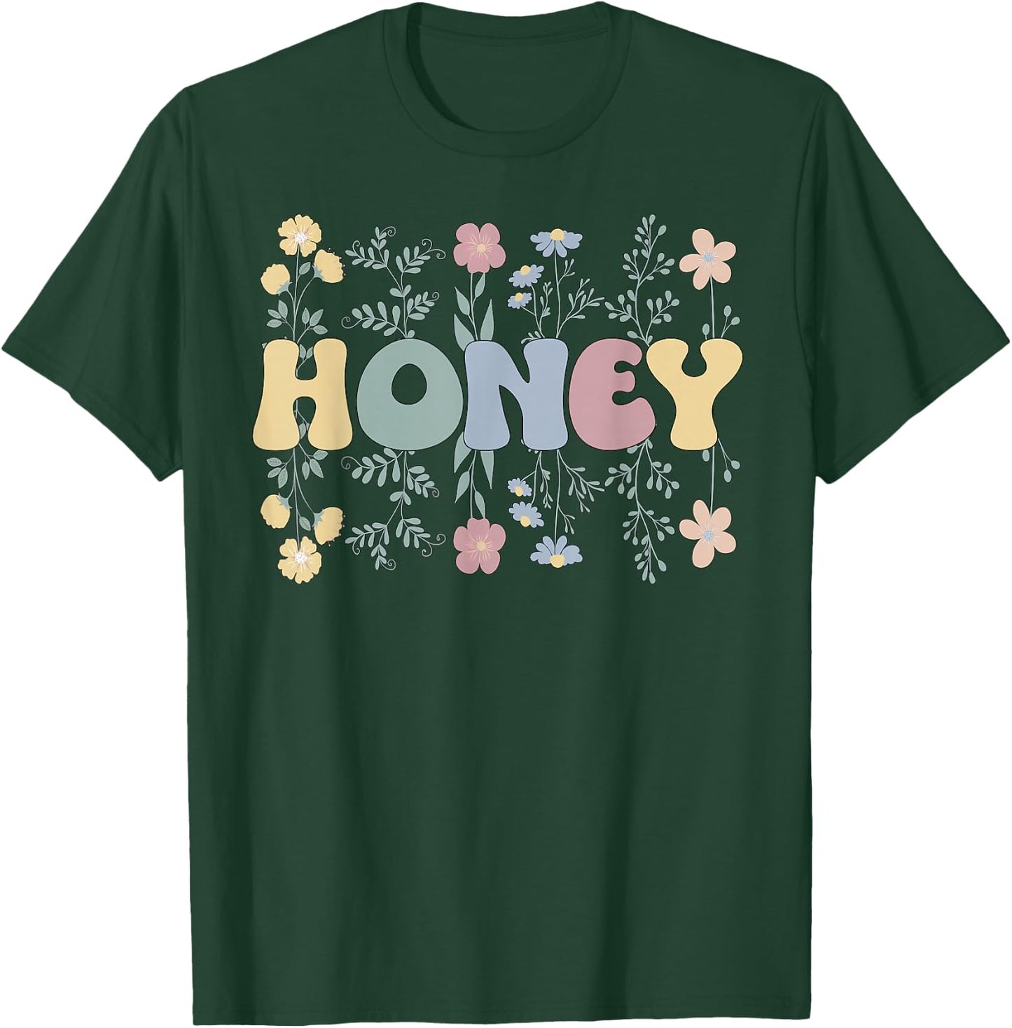 Groovy Honey Grandmother Flowers Honey Grandma T-Shirt - T-Shirt | Forest