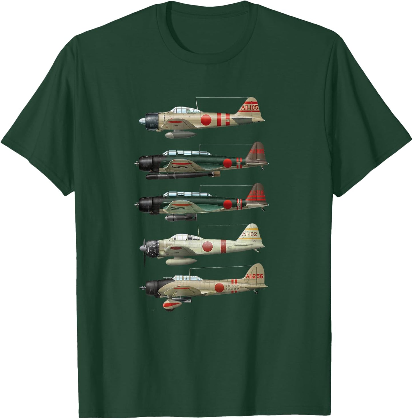 A6M Zero is a Japan WW2 fighter aircraft T-Shirt - T-Shirt | Forest