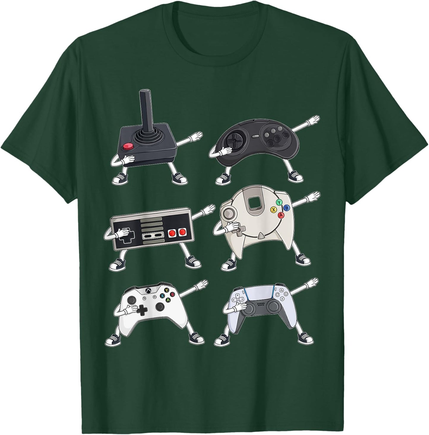 Dabbing Video Gamer Controllers Funny Boys Kids Gamer Dab T-Shirt - T-Shirt | Forest