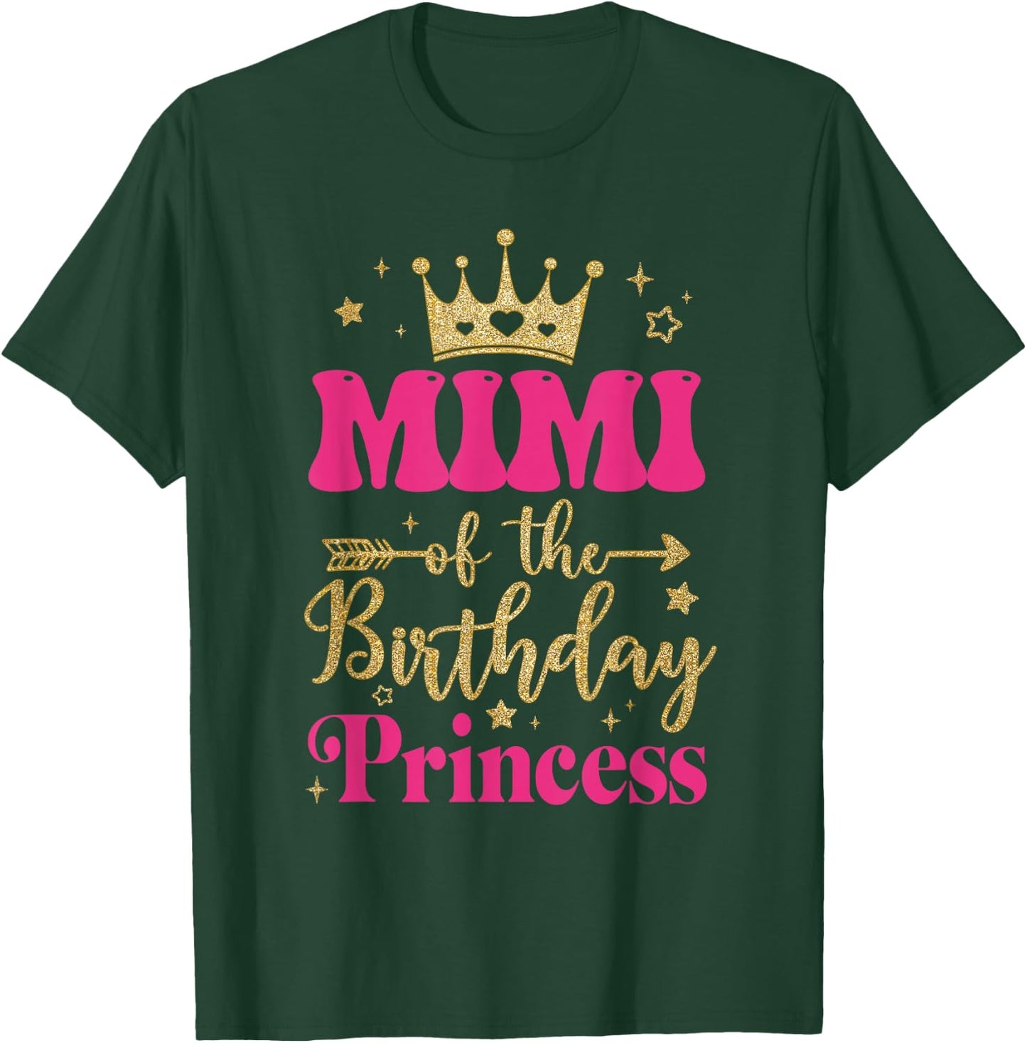 Mimi Of The Birthday For Girl 1st Birthday Princess Girl T-Shirt - T-Shirt | Forest