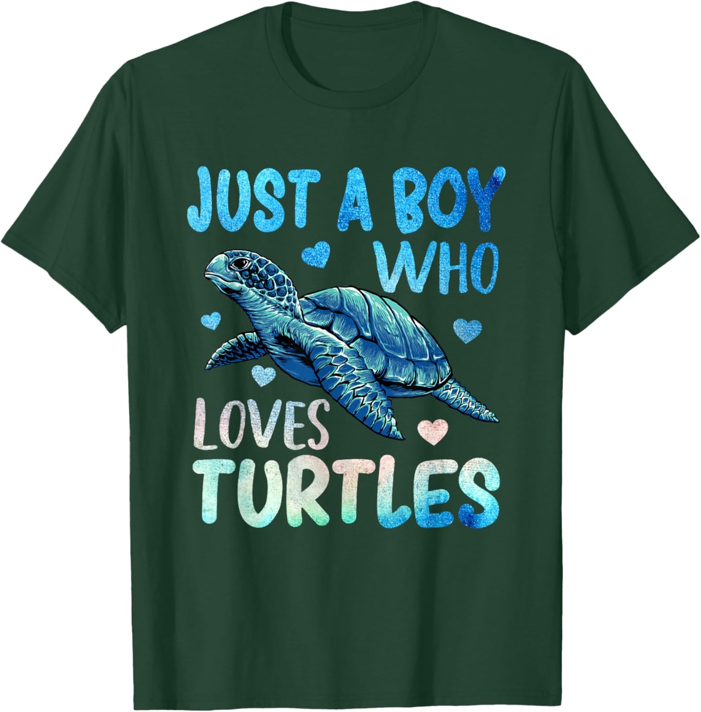 Sea Ocean Watercolor Just A Boy Who Loves Turtles T-Shirt - T-Shirt | Forest