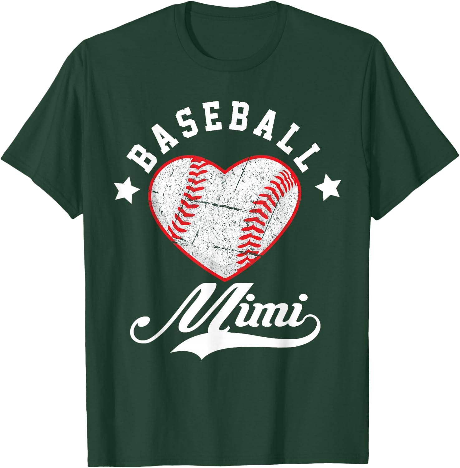 Vintage Baseball Mimi Love Baseball Player Mother's Day 2023 T-Shirt - T-Shirt | Forest