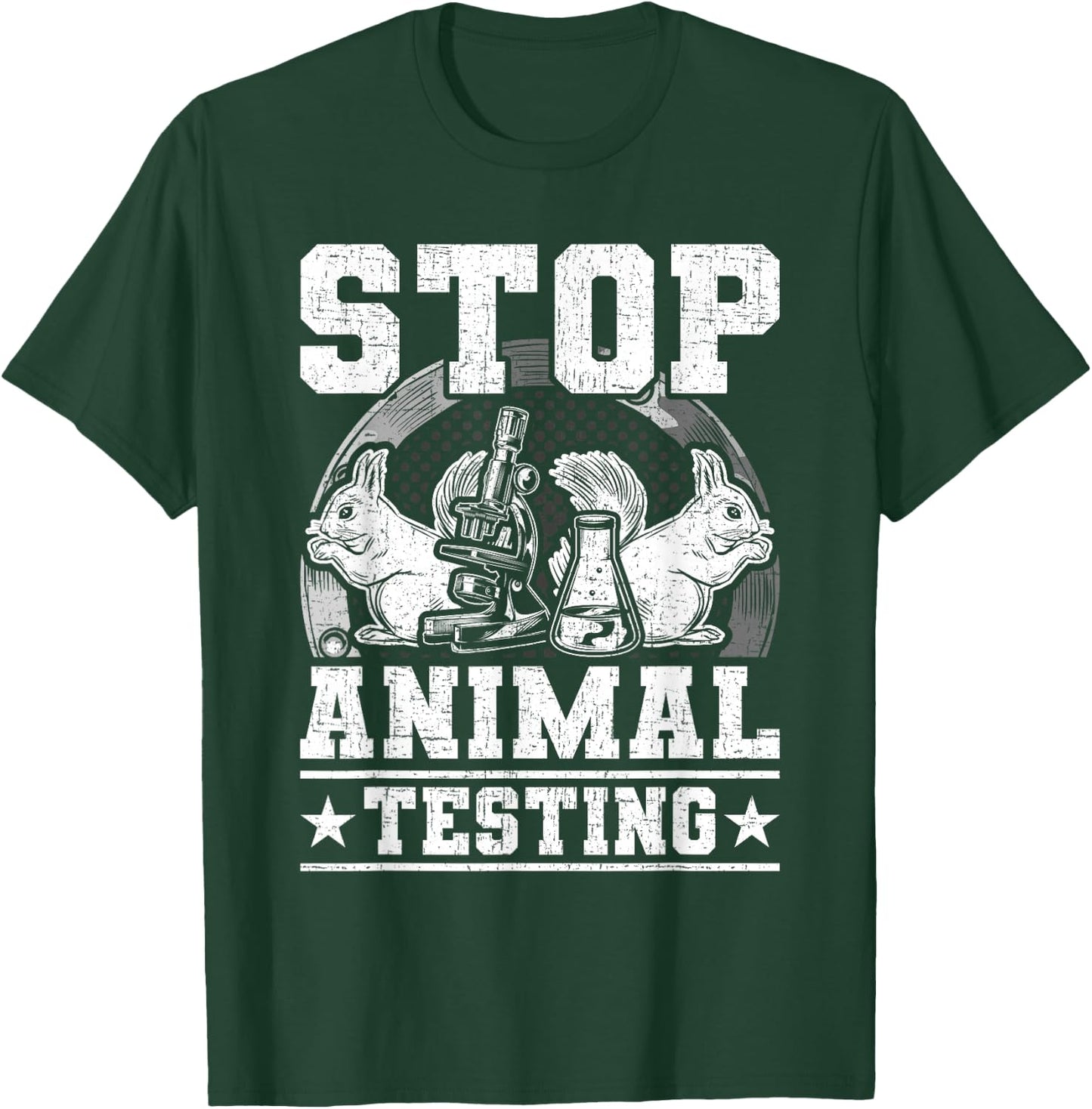 Stop animal testing animal lovers T-Shirt - T-Shirt | Forest