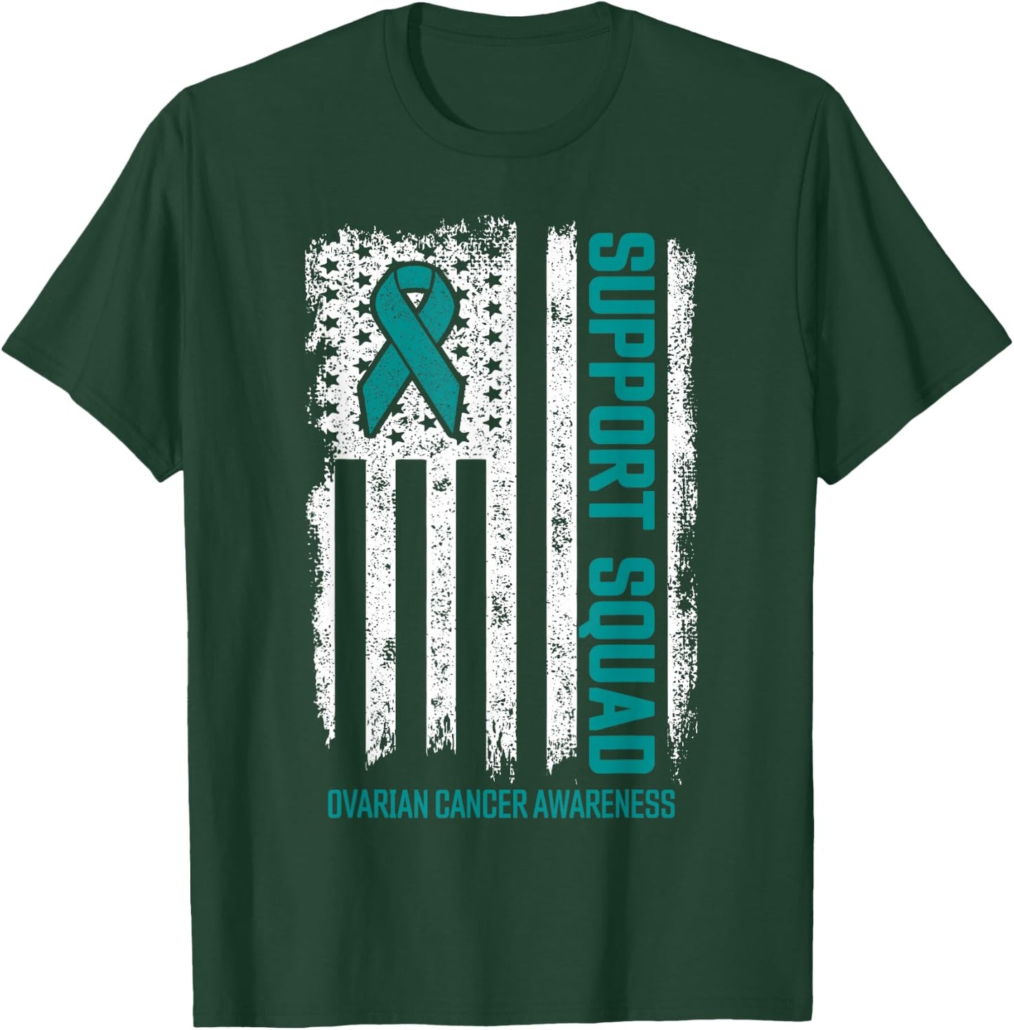 Ovarian Cancer Shirts Support Squad Ovarian Cancer Awareness T-Shirt - T-Shirt | Forest