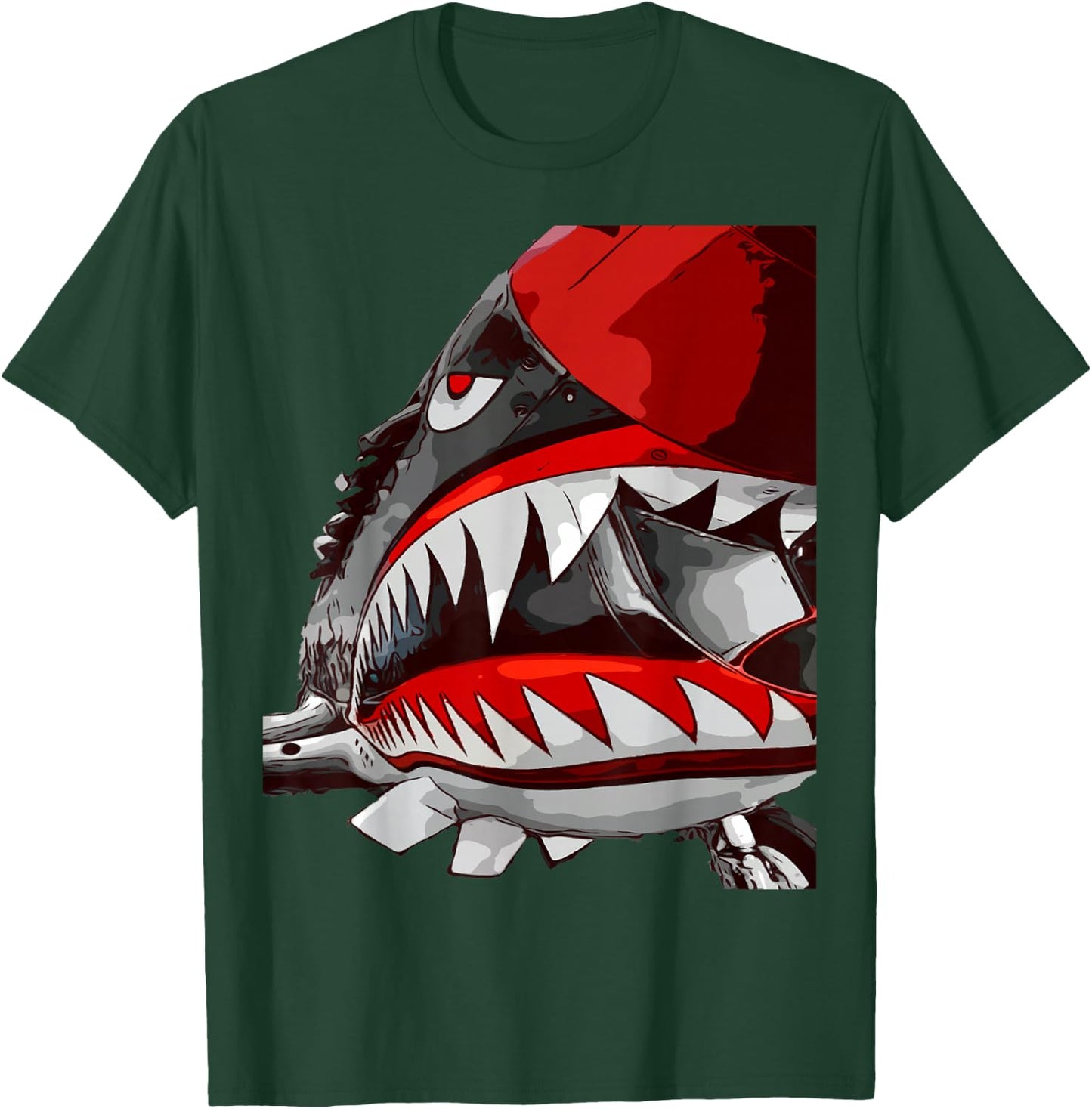 American WW2 Planes P-40 Warhawk T-Shirt - T-Shirt | Forest