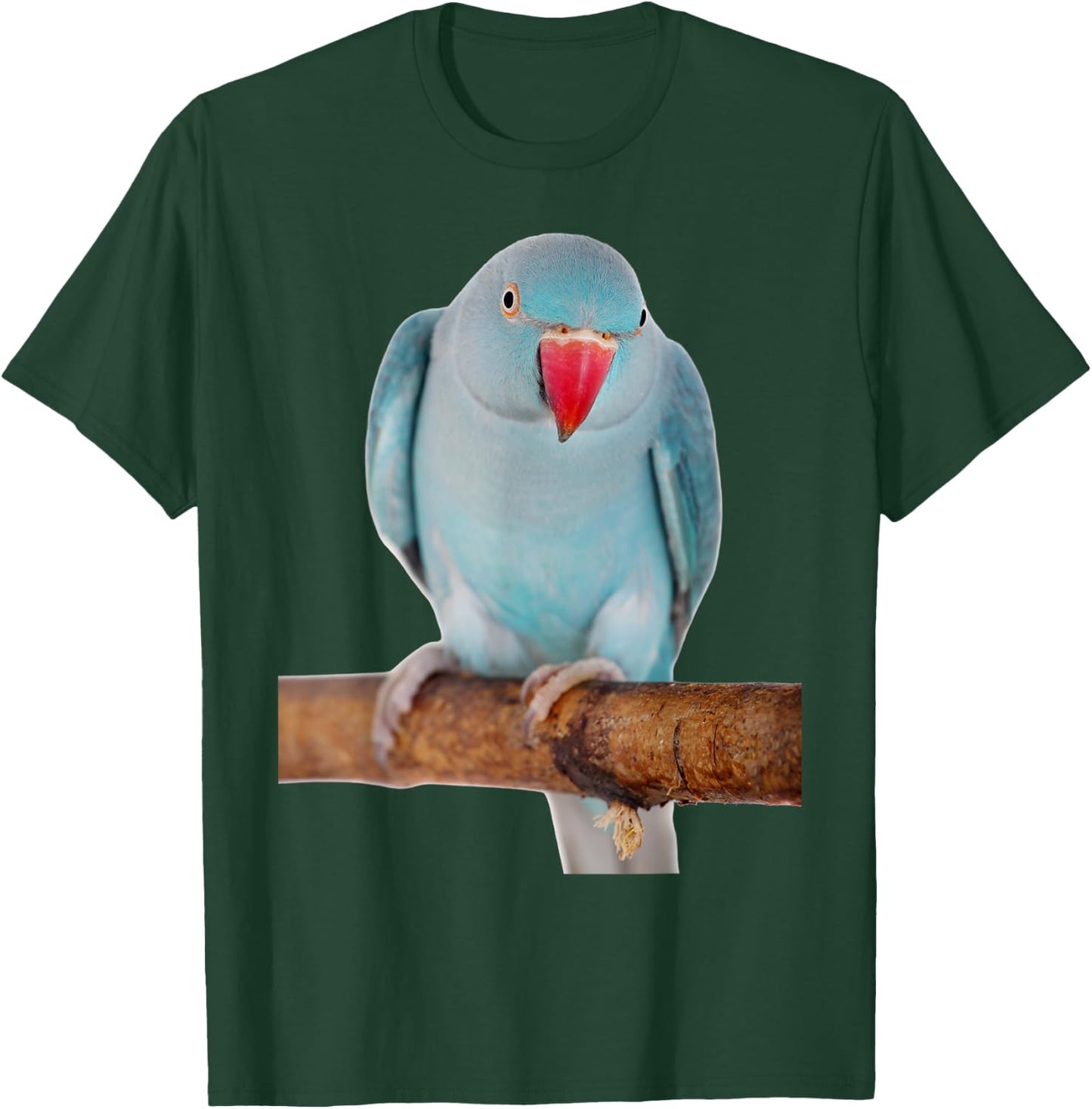 Blue indian Ringneck Parrot Bird humor for Parrot lovers T-Shirt - T-Shirt | Forest