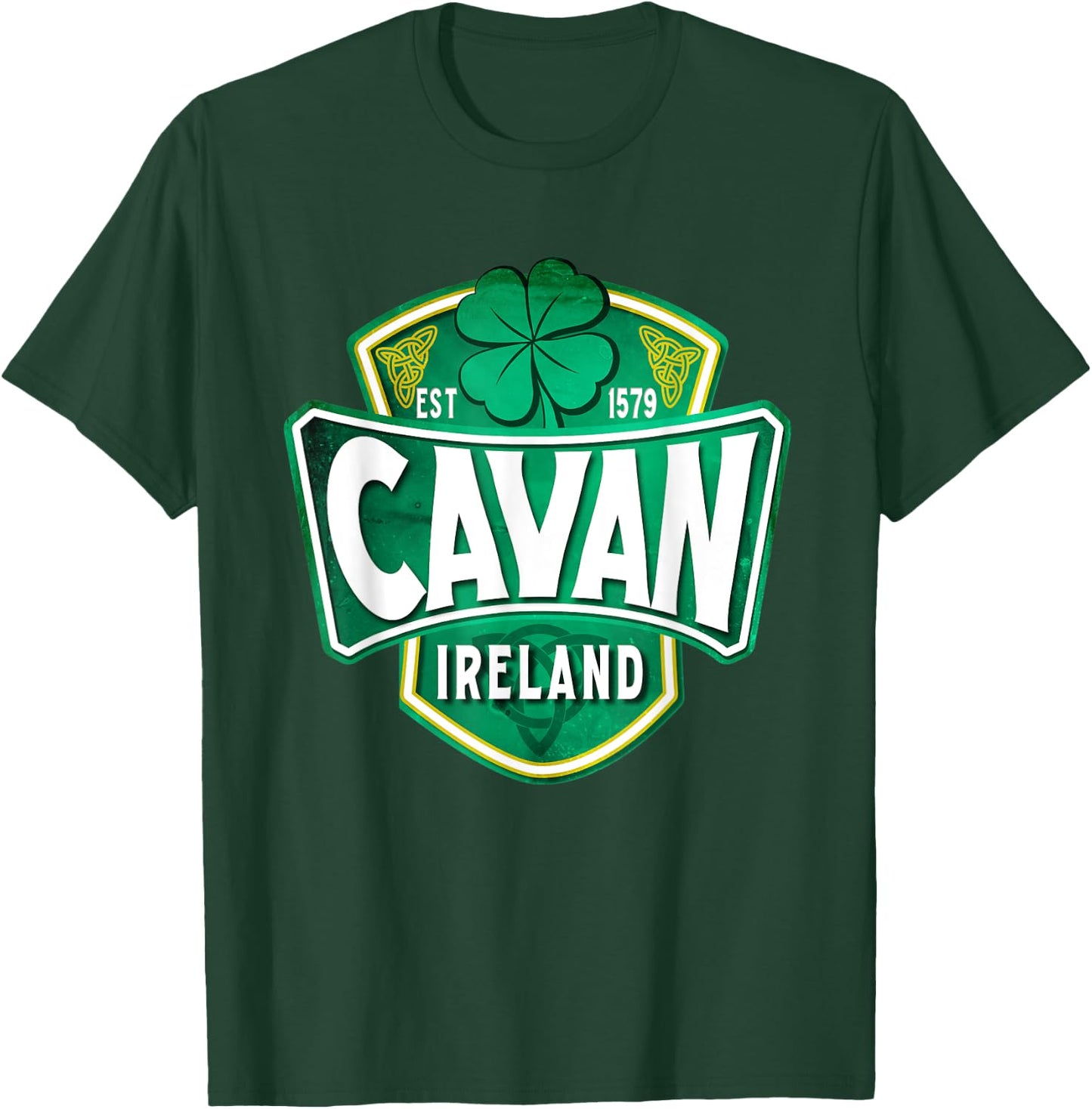County Cavan Ireland Irish Gaelic Football Hurling Badge T-Shirt - T-Shirt | Forest