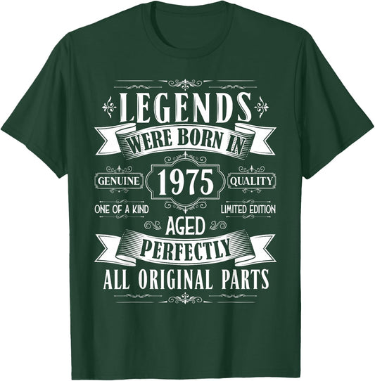 Legends Born in 1975 49th Birthday 50 Years Old Bday Men T-Shirt - T-Shirt | Forest
