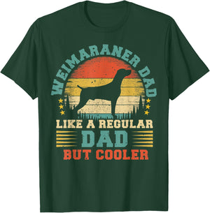 Weimaraner Dad Funny Vintage Weimaraner Dog Father's Day T-Shirt - T-Shirt | Forest